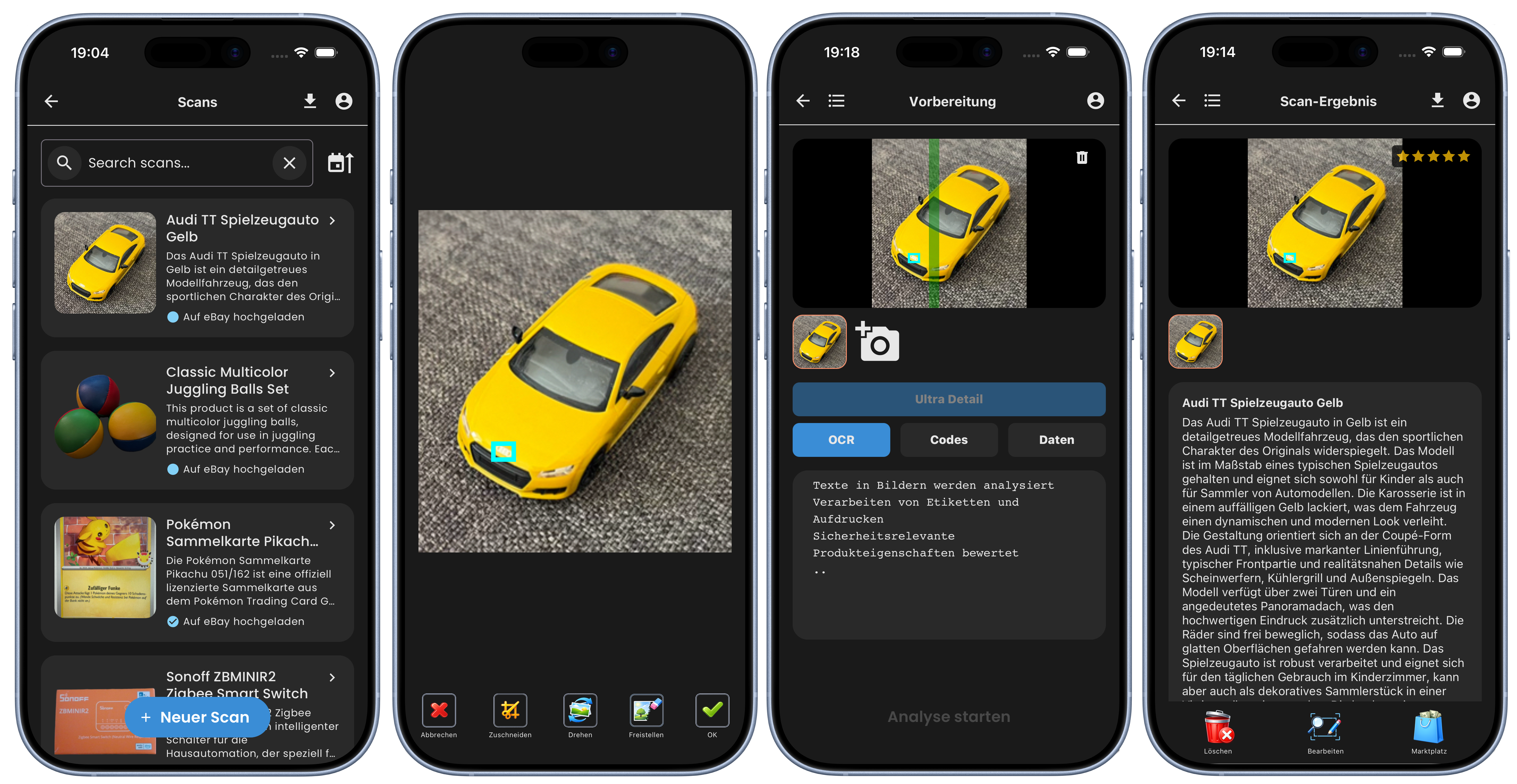 Scanly AI - App zur Erstellung von Inseraten
